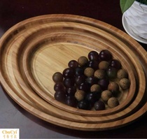 Bamboo tray tea tray tea tray big and small tea tray Japanese style simple bamboo tray rectangular solid wood tea set