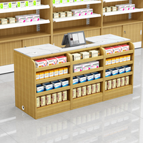 Maternal and baby shop solid wood cash register pharmacy special supermarket convenience store cash register counter fruit shop washing and cutting table bar