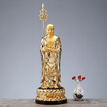 Xi Manti Taiwan bronze with golden ground Tibetan Buddhist statues for home worship Jiuhua Mountain Station Lido Tibetan King Bodhisattva swaying pieces