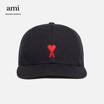 AMI unisex classic love black casual trend embroidered duck tongue cap baseball cap