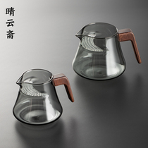 Clear Clouds Fasting Month Teeth Filter Heat Resistant Glass Fair Cup With Tea Drain Integrated Tea Cup Sub tea Tea Sea