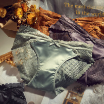 2021 new lace panties ladies pure cotton stalls Sexy forged face No mark of pure desire girls Summer slim big size