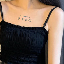 Smiley face tattoo stickers not halo color juice English heart shape tattoo stickers can not be removed tattoo stickers can last for 2 weeks