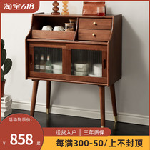 Solid Wood Dining Side Cabinet Minima Modern Tea Water Cabinet Multifunction Wine Cabinet Locker integrated Home Cupboard Side Cabinet Nordic