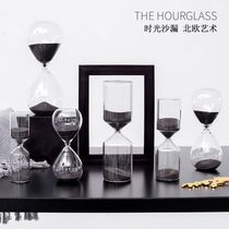 Nordic glass hourglass timer Quicksand Home Living room Study Desk Room decoration Decoration Birthday gift