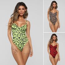 2019 New one-piece swimsuit BAO WEN bikini hard bag halter swimsuit womens one-piece steel support high fork bikini
