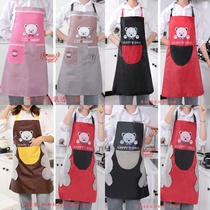 Cooking hood Cooking hood Household kitchen apron Female male adult waterproof dirt-proof oil-proof cooking can be rubbed