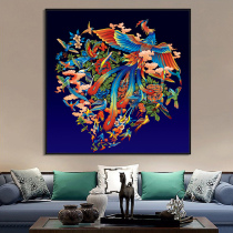 Bird figure Phoenix cross stitch small peacock 2021 new thread embroidery living room bedroom entrance festive small simple