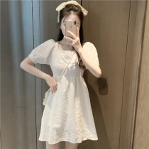 Herbenwind salt can be salt-sweetened with little subcorder back skirt French style retro temperament bubble sleeveless dress female summer