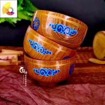 Wooden bowl New Inner Mongolia specialty tableware pure solid wood anti-mouth wooden bowl milk tea bowl fried rice bowl yogurt bowl