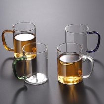 Household glass water cup Glass tea cup Household water cup Male and female couple cup Small teacup Single transparent teacup