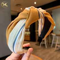 Big face suitable for the grottoes female summer hair travel headband Korea summer Korean version of hairband Net red 2021 New