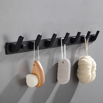 Black Nordic door hook Free hole entrance row hook Storage clothes wardrobe coat wall hanging clothes hook pendant