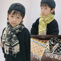 Child Scarves Winter Boy Tide Imitation Cashmere Girl Autumn Winter Warm Surrounding Neck Korean version of male and female baby windproof shawl