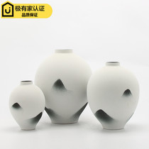 New Chinese Landscape Ink Pattern Ceramic Vase Pendulum-like Room Living Room Living-room Bogu Frame Zen minimalist Flower Flower Accessories