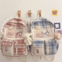 Schoolbag female primary school student ins Japanese backpack girl heart third to fifth and sixth grade junior high school students large-capacity tide shoulders