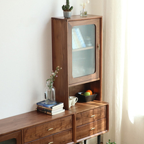 Nordic TV Cabinet Side Cabinet Combination Solid Wood Minima small family Living room lockers display cabinet TV cabinet floor lockers