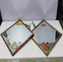 Wedding theme dowry mirror old object old pendant nostalgia 50-60 s prism happy character hanging mirror pair