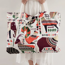 Kindergarten quilt bag handbag Pure cotton printed canvas finishing storage bag Handbag