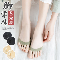 Sole Five Finger Socks Invisible Toe Socks Child Front Half Cut Socks Jacket Summer Thin style pure cotton boat Sox sandals High heel Shoe