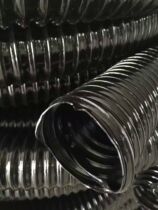 pu dust suction pipe sawdust telescopic ventilation pipe woodworking engraving machine polyurethane air pipe copper-plated steel wire pipe black hose