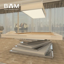 Vimir * Silver (created) billiard table standard adult home table football table American black eight-flower style nine balls