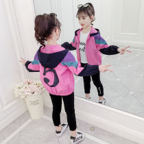 Girls  jackets 2021 spring new Korean version of childrens foreign style net red Zhongda Childrens spring and autumn jackets tide fashion childrens clothing