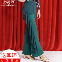 New dance loft lady Spring and autumn dance pants Latin dance pants Gittbar Dance Pants Trendy Dancing National Broadlegged Pants