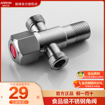 Wrigley triangle valve stainless steel one-in-two-out three-way angle valve switch water-stop valve 4-point interface AE5211
