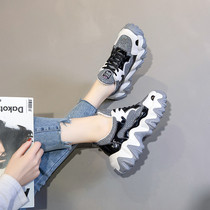 ins thick-soled father shoes women 2020 new spring women shoes Joker sports shoes fashion casual single shoes tide X0308