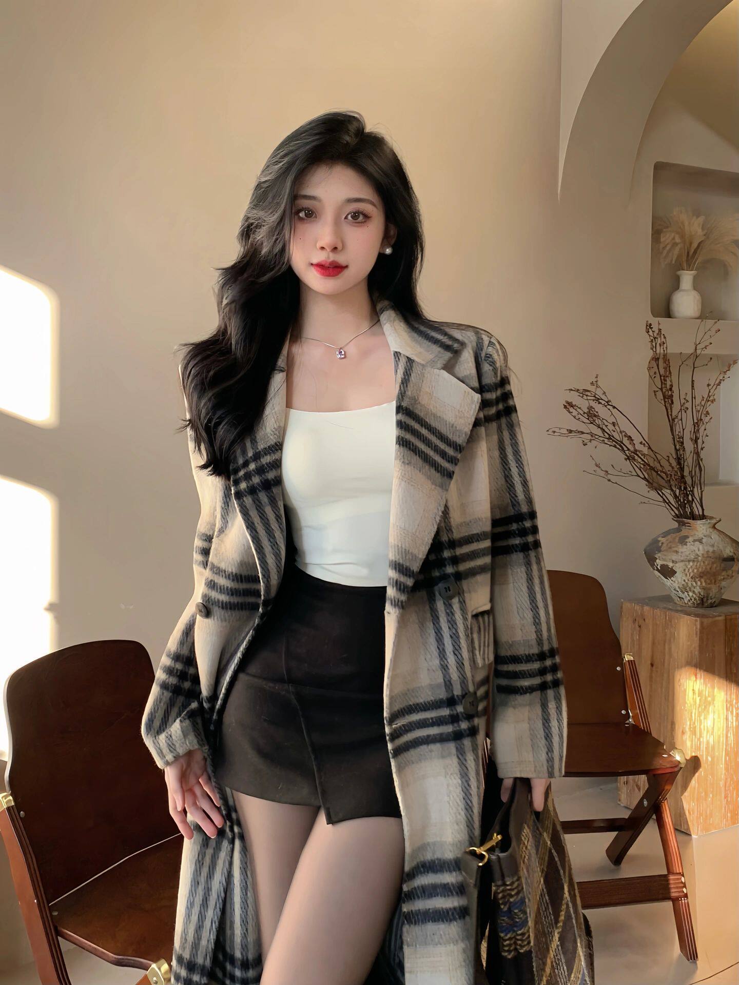 小野和子冬季黑丝光腿神器 加绒双层设计保暖不臃肿 替换装方便实用