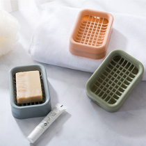Drain soap box home Nordic creative large soap holder with lid plastic simple European double soap box
