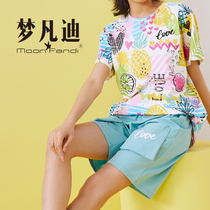 Dream Fandi 50% Pants Youth Female Summer Short Sleeve Shorts Cute exterior wear 2021 New home Suits Suit