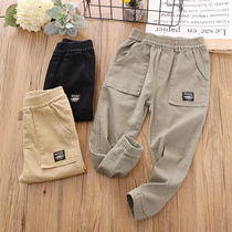 Boy casual long pants children spring and autumn pants 2020 Spring and Autumn New Chinese big boy Korean loose elastic pants