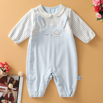 Liyingfang counter 19 autumn new baby jumpsuit men and women baby knitted cotton conjoined clothing long sleeve climbing clothes