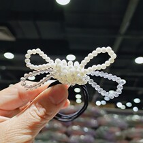 New sweet beauty brand new pearl zalfa head rope crystal delicacy fairy leather gluten hair accessories hair accessories 2 strips