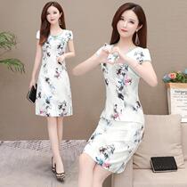 Gas field Short Noble Qipao Robes Middle-aged Woman Taste Minus wife Improved version Liandress 2020 New summer clothes