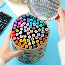 Mark pen set students with touch animation design hand painted color pen double head alcohol oily beginner