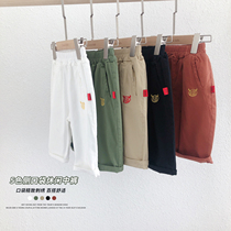 Green Children Pint Summer Style Kids Casual Pants Children Clothing 50% Pants 2021 New 100 Hitch Pants