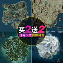 Peace Elite map poster PUBG Jedi survival eating chicken game New mountain valley net curry bar self-adhesive wall sticker