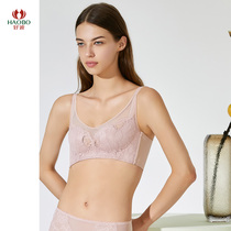 Good Wave Underwear woman No steel ring ultra-thin lace bra large breasted with small polybreasted breast slim cup bra HW2105