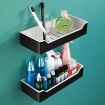 304 stainless steel bathroom shelf non-perforated toilet wall-mounted toilet storage shelf wash hand Bath Nordic
