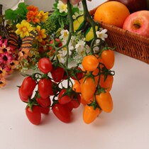 Simulation of cherry tomatoes fake fruit model photography props shopping malls supermarket decorations cherry tomatoes model ornaments PVC