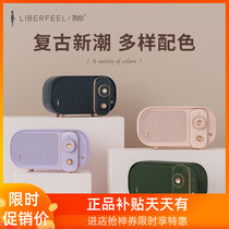 No heart retro Bluetooth speaker home portable wireless small cute female sound collection with card low sound gun