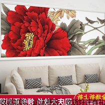 National color peony cross stitch large living room atmospheric flower atmospheric expensive thread embroidery 2019 New embroidery bedroom flower series