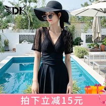 DK spa swimsuit womens 2021 new sexy lace big breasts MM loose conservative shade spa swimsuit in