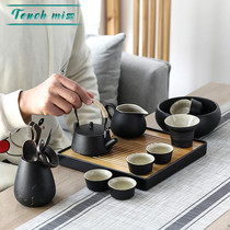 Touch Miss kung fu tea set teacup home Japanese minimalist office ceramic teapot tea tray