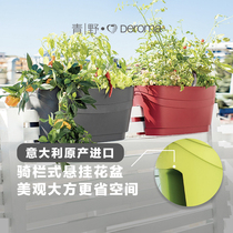 Di Roman creative hanging railings family balcony vegetable artifact thickened plastic flower pot water absorption water storage