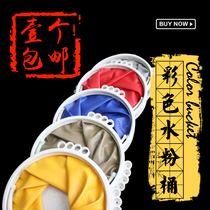 Good quality with pen insert washing pen bucket hard bottom canvas folding bucket water powder painting paint wash pen holder