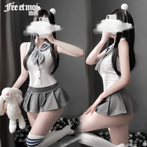Emotional sexy lingerie uniform passion seduction transparent suit teasing open gear free of flirting pajamas clothing